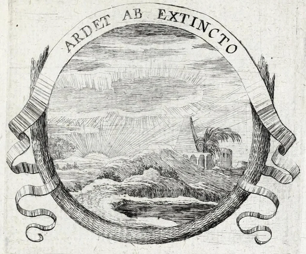 An illustration from Les poesies du P. Pierre Le Moine, de la Compagnie de Iesus, 1650, leaf 61