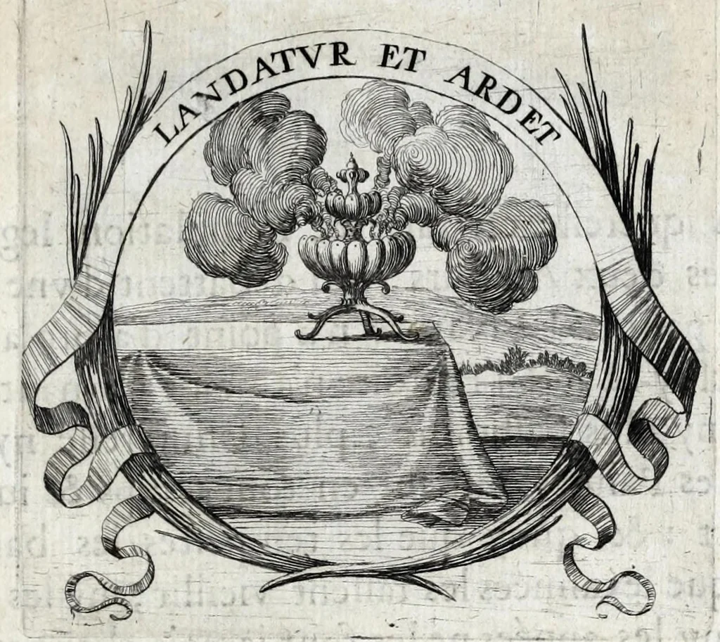 An illustration from Les poesies du P. Pierre Le Moine, de la Compagnie de Iesus, 1650, leaf 79