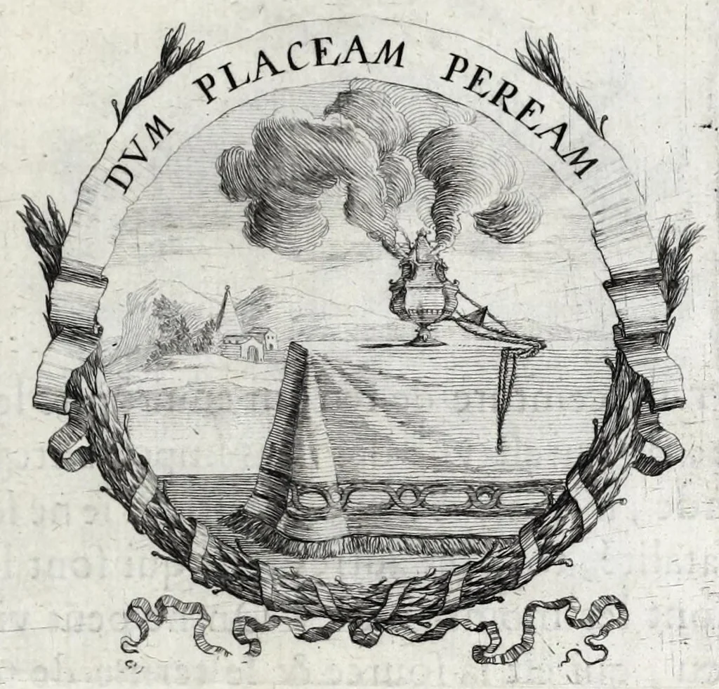 An illustration from Les poesies du P. Pierre Le Moine, de la Compagnie de Iesus, 1650, leaf 91