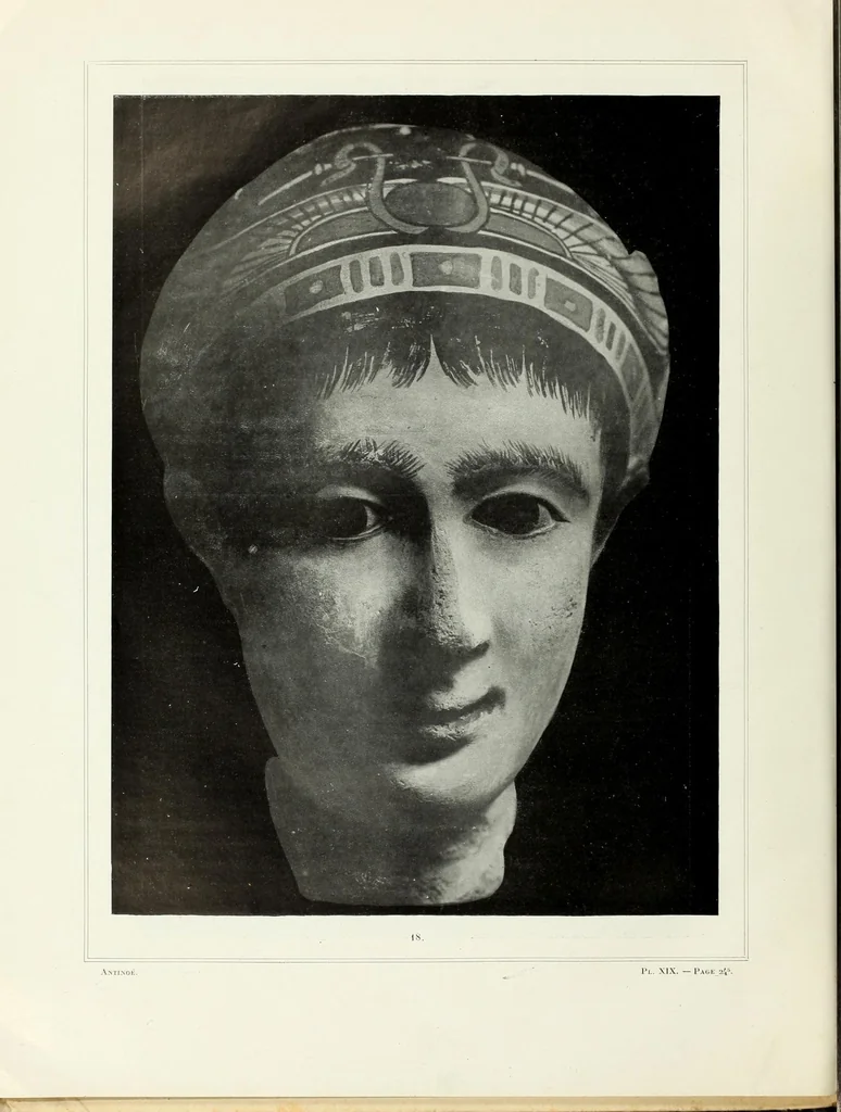 An illustration from Les portraits d'Antinoé au Musée Guimet, 1912, leaf 54
