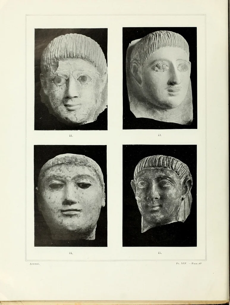 An illustration from Les portraits d'Antinoé au Musée Guimet, 1912, leaf 62