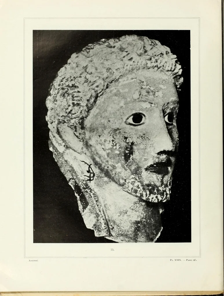 An illustration from Les portraits d'Antinoé au Musée Guimet, 1912, leaf 66