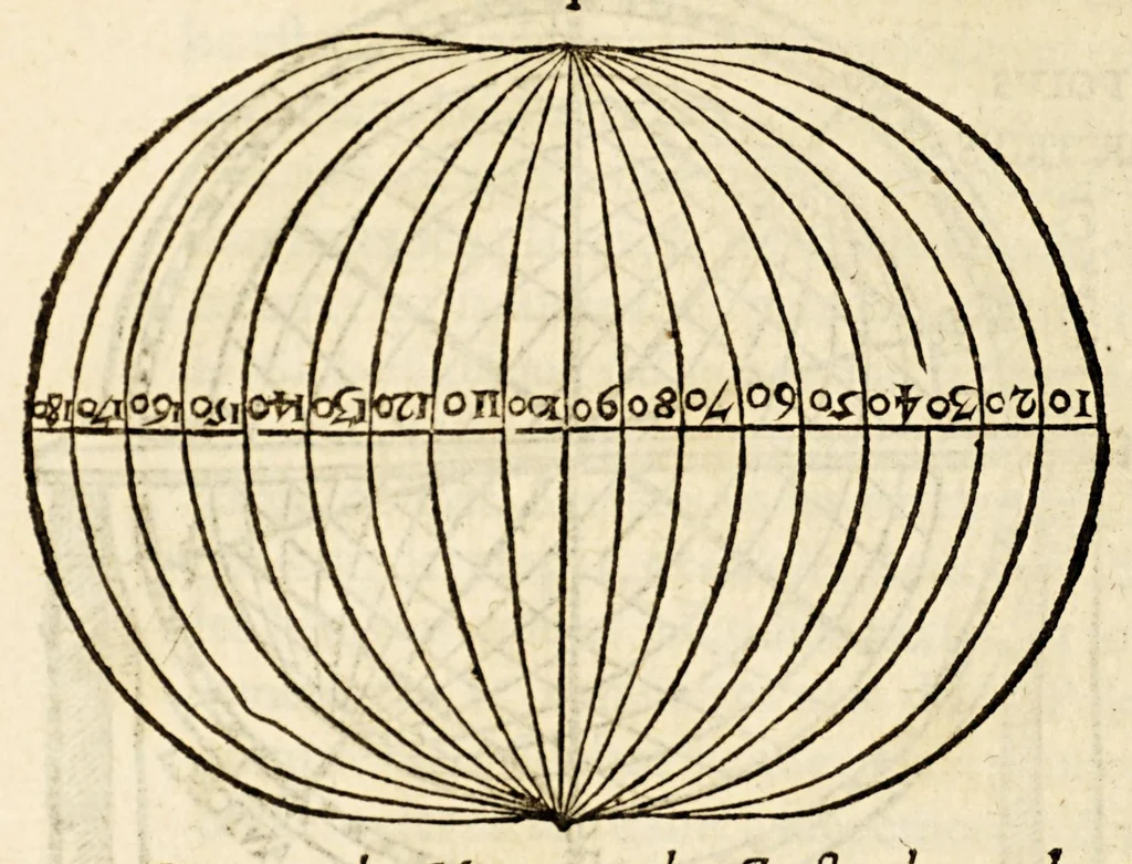 An illustration from Les principes d'astronomie et cosmographie : auec l'vsage du globe., 1582, leaf 202