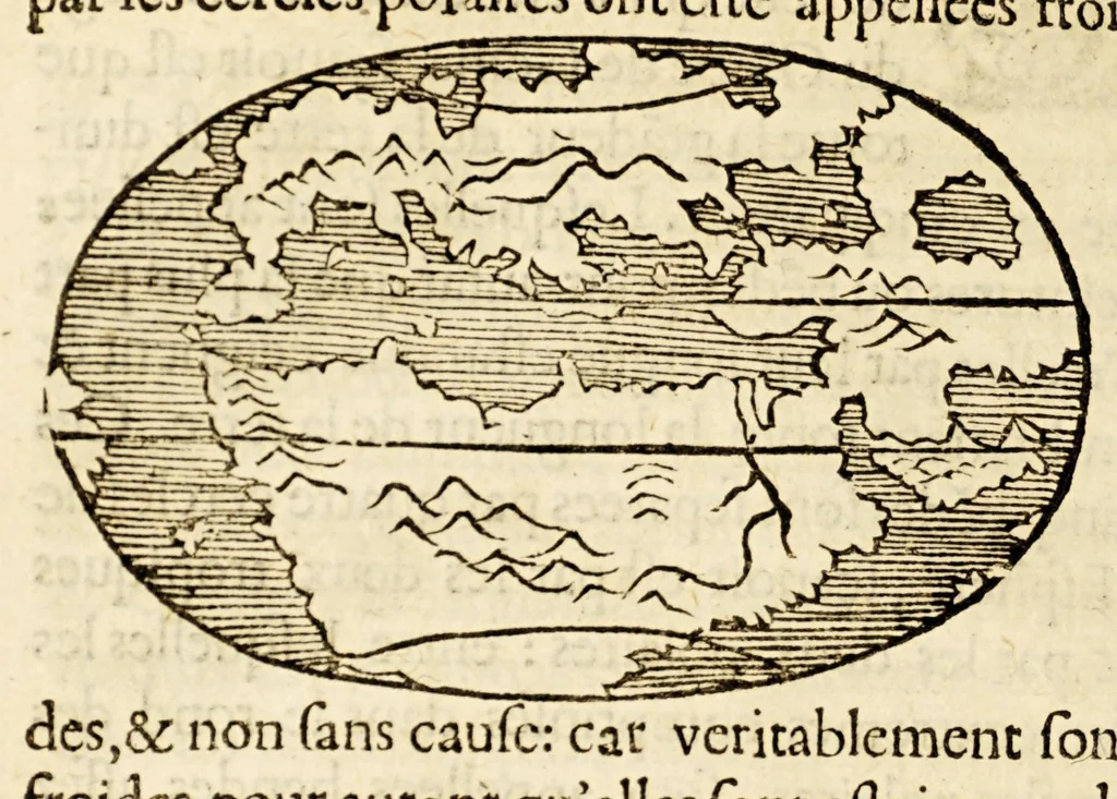 An illustration from Les principes d'astronomie et cosmographie : auec l'vsage du globe., 1582, leaf 206