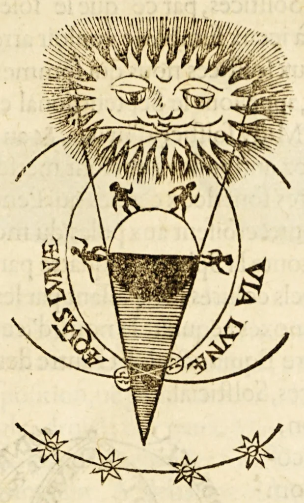 An illustration from Les principes d'astronomie et cosmographie : auec l'vsage du globe., 1582, leaf 27