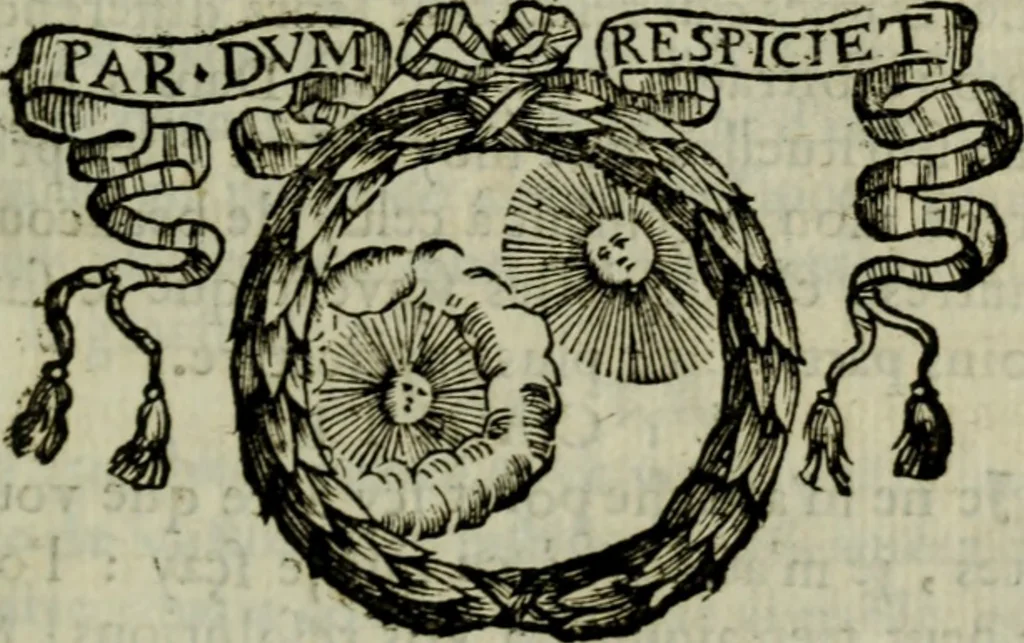 An illustration from L'esprit de cour, ou, Les cent conversations galantes, 1681, leaf 120