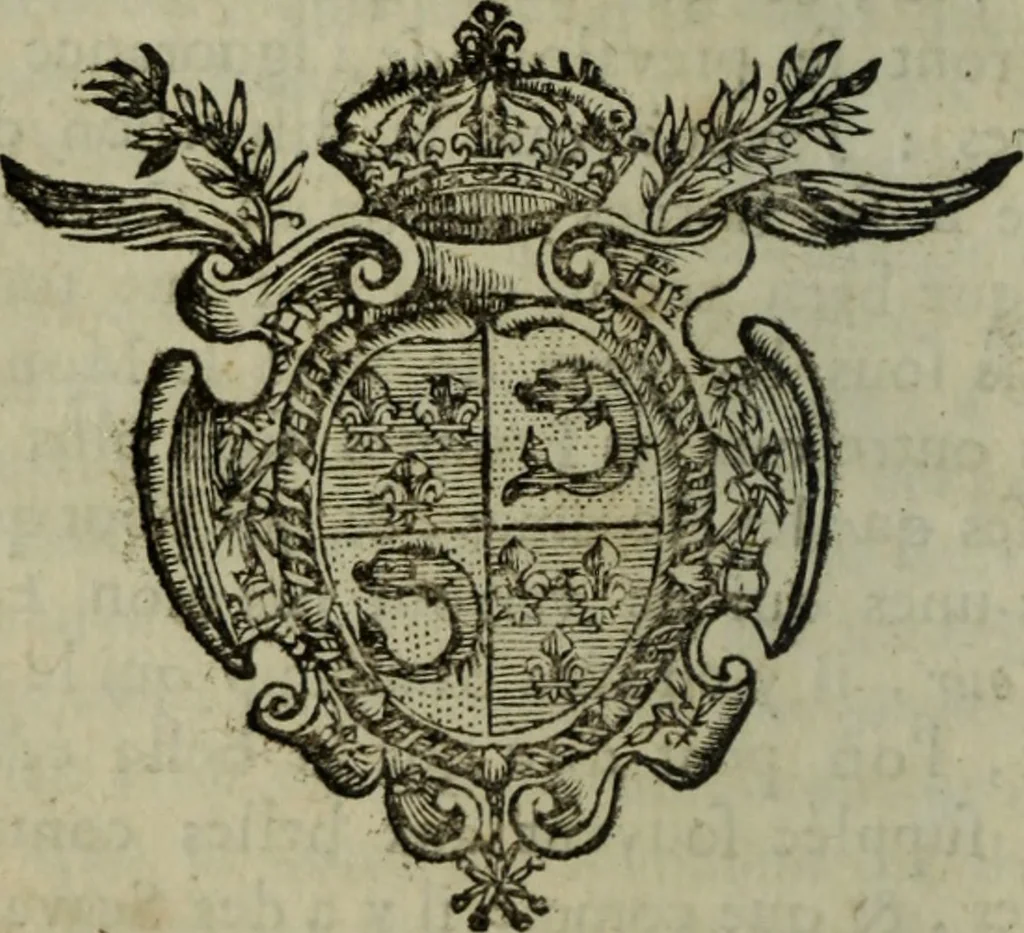 An illustration from L'esprit de cour, ou, Les cent conversations galantes, 1681, leaf 19