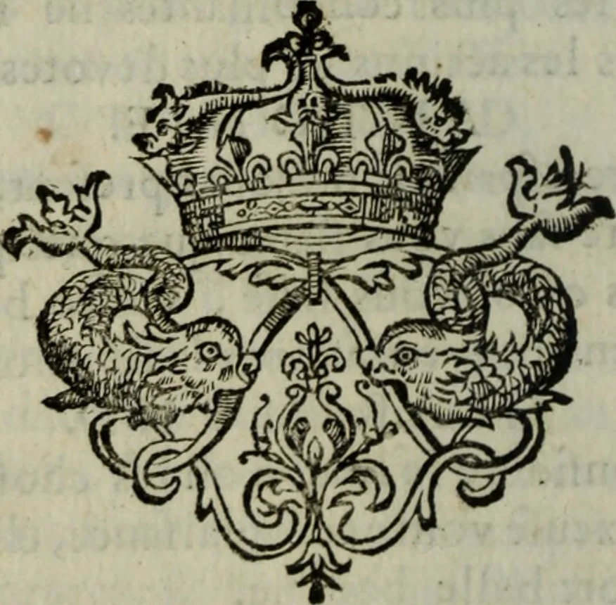 An illustration from L'esprit de cour, ou, Les cent conversations galantes, 1681, leaf 415