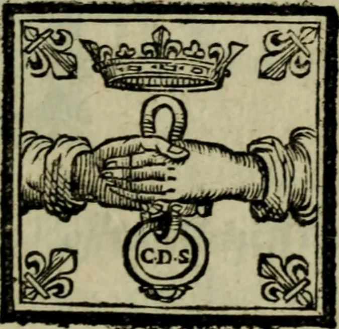 An illustration from L'esprit de cour, ou, Les cent conversations galantes, 1681, leaf 6