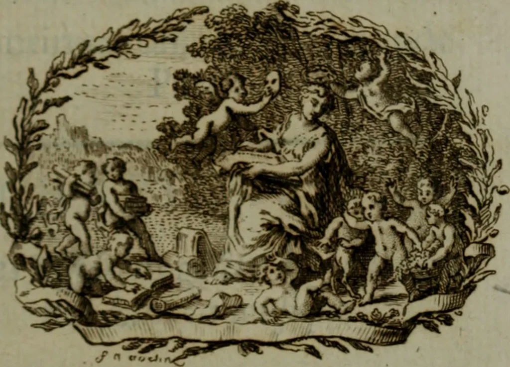 An illustration from L'esprit des beaux-arts .., 1753, leaf 268