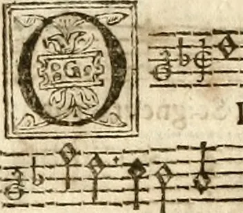 An illustration from Les pseaumes de David, mis en musique a quatre & cinq parties,, 1627, leaf 91