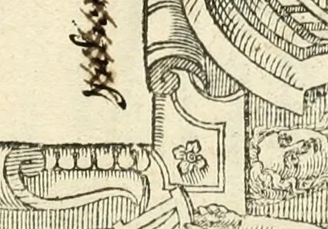 An illustration from Les quatre liures de l'architecture d'André Palladio : mis en françois : dans lesquels, après vn petit traitté des cinq ordres, auec quelques-vnes des plus necessaires obseruations pour bien bastir, il parle de la construction des maisons particulieres, des grands chemins, des ponts, des places publiques, des xystes, des basiliques, & des temples, 1650, leaf 4