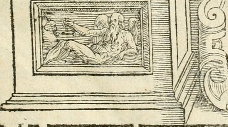 An illustration from Les quatre liures de l'architecture d'André Palladio : mis en françois : dans lesquels, après vn petit traitté des cinq ordres, auec quelques-vnes des plus necessaires obseruations pour bien bastir, il parle de la construction des maisons particulieres, des grands chemins, des ponts, des places publiques, des xystes, des basiliques, & des temples, 1650, leaf 4