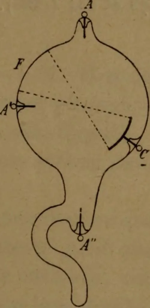 An illustration from Les rayons cathodiques, 1900, leaf 30