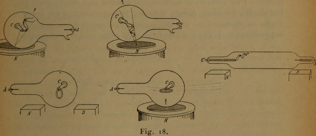 An illustration from Les rayons cathodiques, 1900, leaf 64