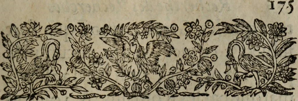 An illustration from Les recherches des Recherches [et] autres oeuures de me Estienne Pasqvier, pour la defense de nos roys, contre les outrages, calomnies, [et] autres impertinences dudit autheur .., 1622, leaf 212