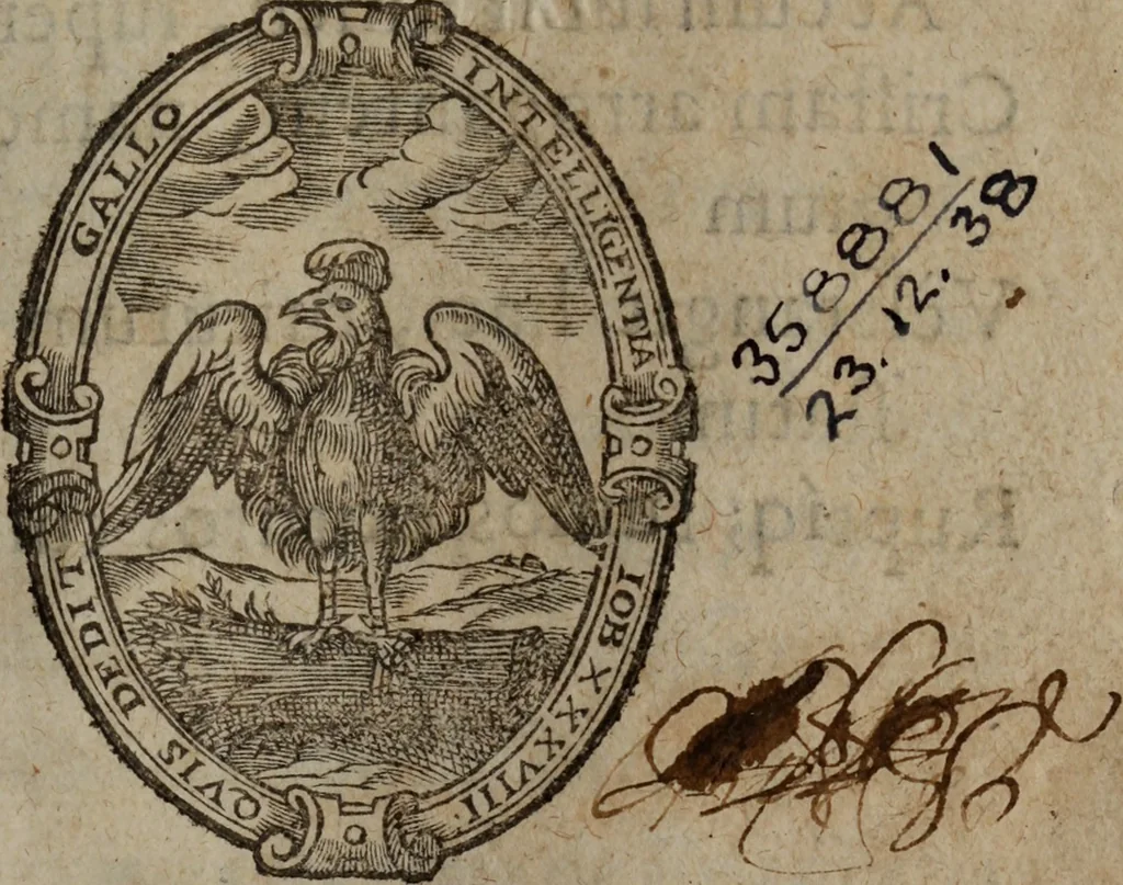 An illustration from Les recherches des Recherches [et] autres oeuures de me Estienne Pasqvier, pour la defense de nos roys, contre les outrages, calomnies, [et] autres impertinences dudit autheur .., 1622, leaf 4