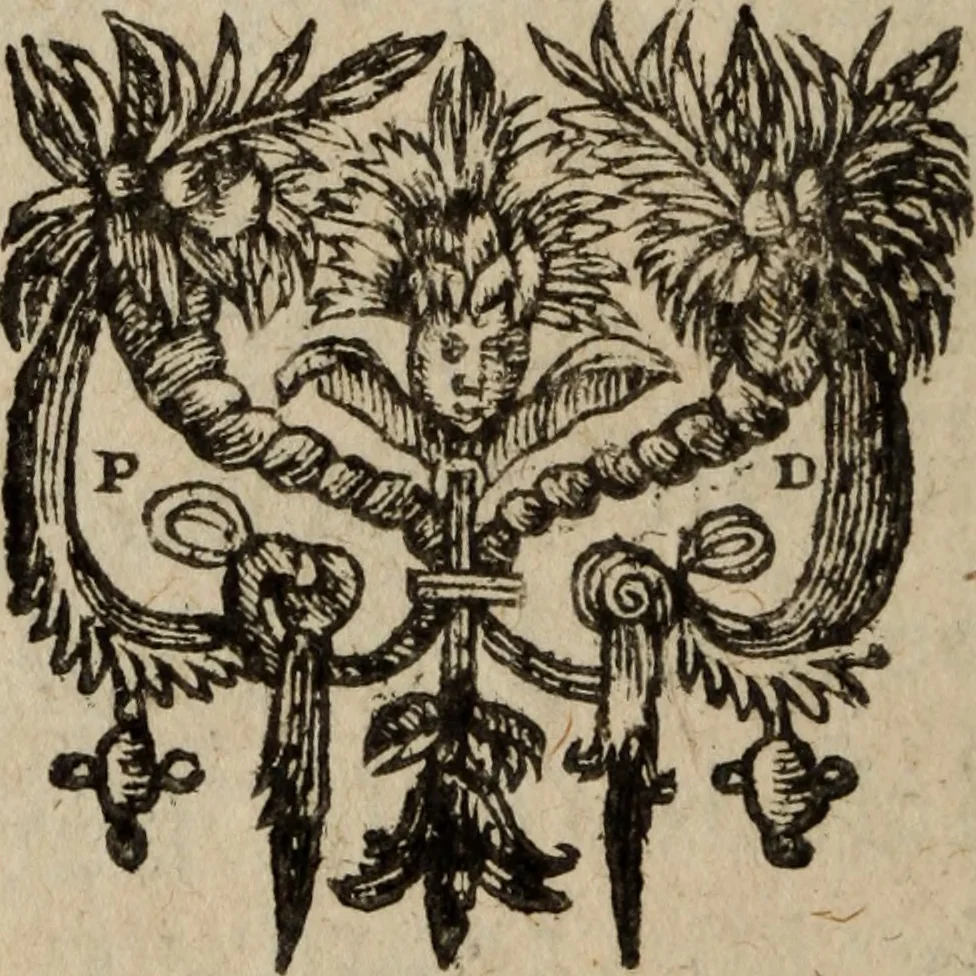 An illustration from Les recherches des Recherches [et] autres oeuures de me Estienne Pasqvier, pour la defense de nos roys, contre les outrages, calomnies, [et] autres impertinences dudit autheur .., 1622, leaf 889