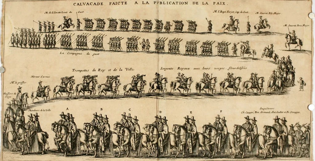 An illustration from Les réjoüissances de la paix, faites dans la ville de Lyon le 20. mars 1660, 1660, leaf 15