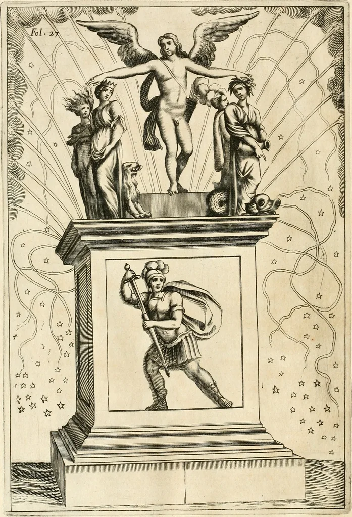 An illustration from Les réjoüissances de la paix, faites dans la ville de Lyon le 20. mars 1660, 1660, leaf 57