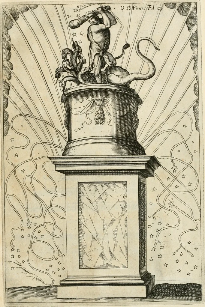 An illustration from Les réjoüissances de la paix, faites dans la ville de Lyon le 20. mars 1660, 1660, leaf 60