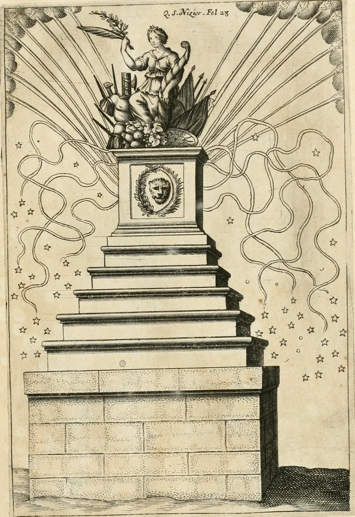 An illustration from Les réjoüissances de la paix, faites dans la ville de Lyon le 20. mars 1660, 1660, leaf 62
