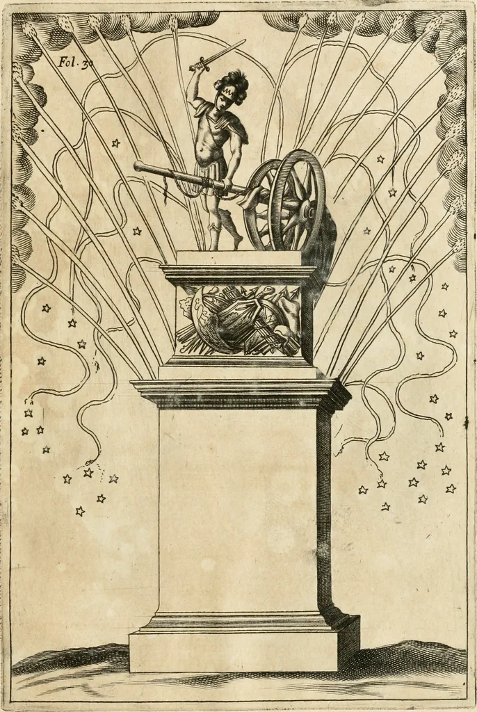 An illustration from Les réjoüissances de la paix, faites dans la ville de Lyon le 20. mars 1660, 1660, leaf 68