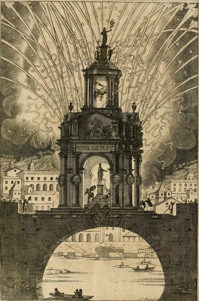 An illustration from Les réjoüissances de la paix, faites dans la ville de Lyon le 20. mars 1660, 1660, leaf 19