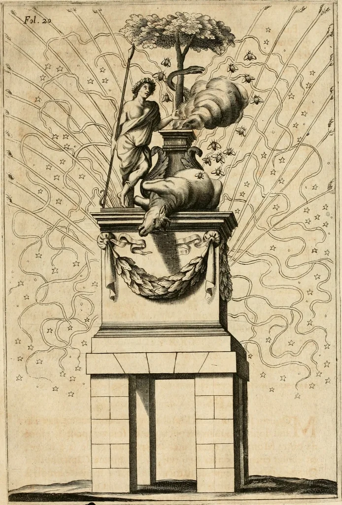 An illustration from Les réjoüissances de la paix, faites dans la ville de Lyon le 20. mars 1660, 1660, leaf 38