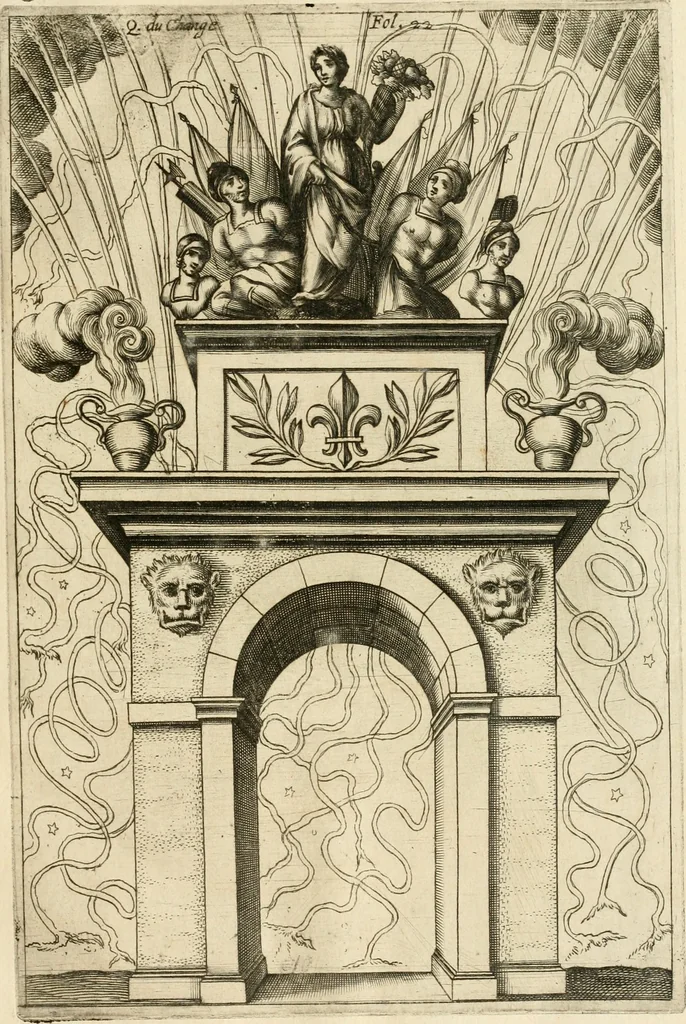 An illustration from Les réjoüissances de la paix, faites dans la ville de Lyon le 20. mars 1660, 1660, leaf 42