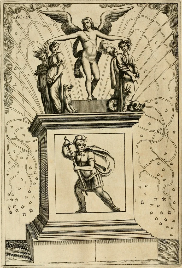 An illustration from Les réjoüissances de la paix, faites dans la ville de Lyon le 20. mars 1660, 1660, leaf 57