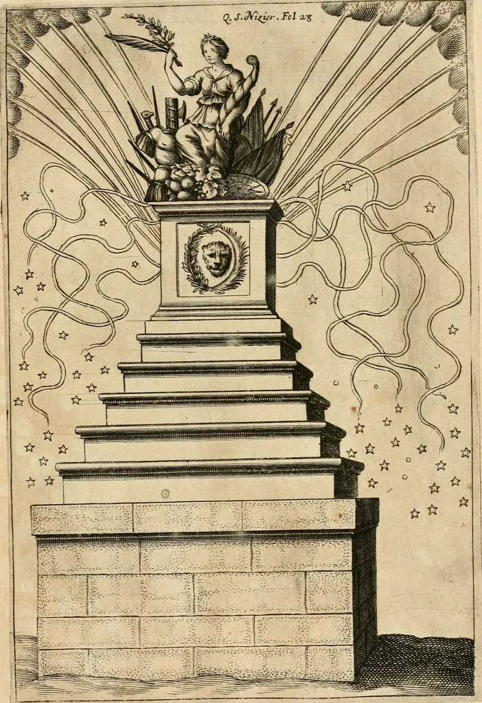 An illustration from Les réjoüissances de la paix, faites dans la ville de Lyon le 20. mars 1660, 1660, leaf 62