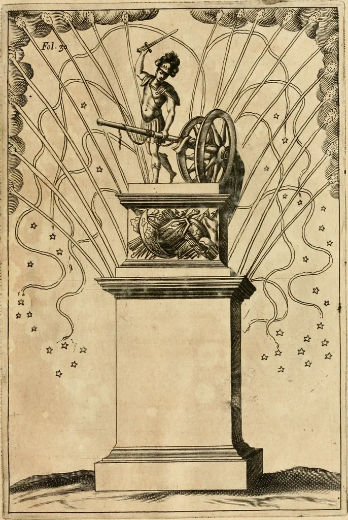 An illustration from Les réjoüissances de la paix, faites dans la ville de Lyon le 20. mars 1660, 1660, leaf 68