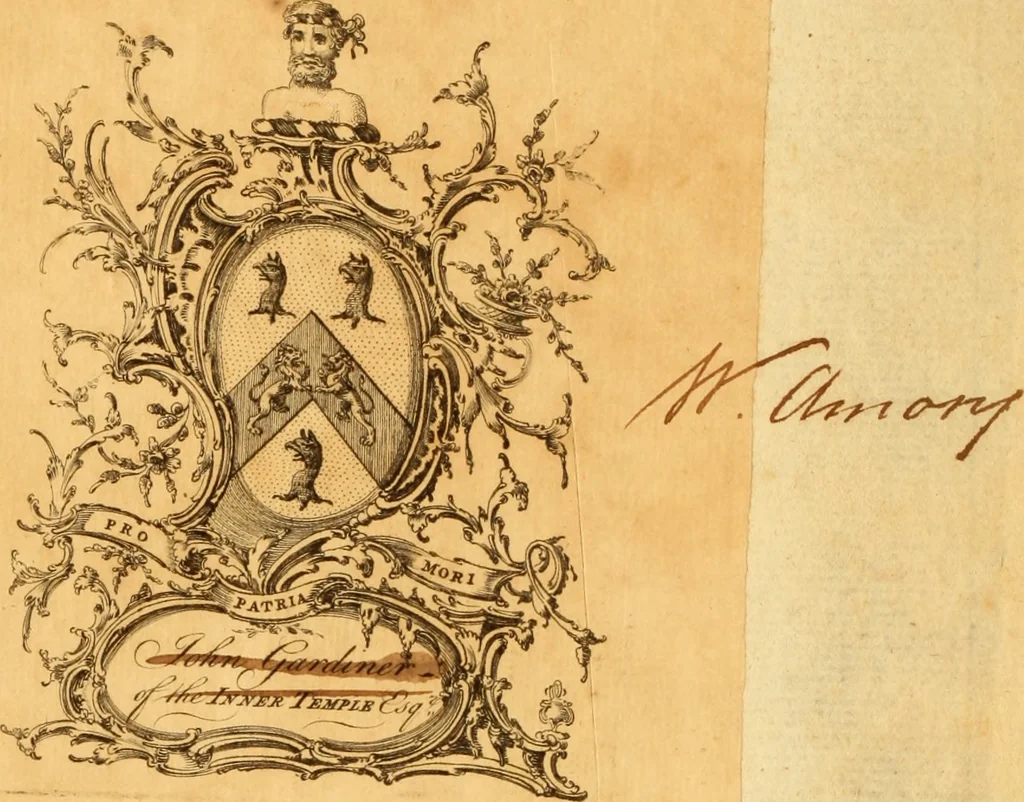 An illustration from Les reports du treserudite Edmund Anderson : chivalier, nadgairs, seigniour chief justice del Common-bank. Des mults principals cases argues & adjuges en le temps del jadis roign Elizabeth cibien en le Common-bank come devant touts les juges de cest roialme [1534-1604], 1664, leaf 1