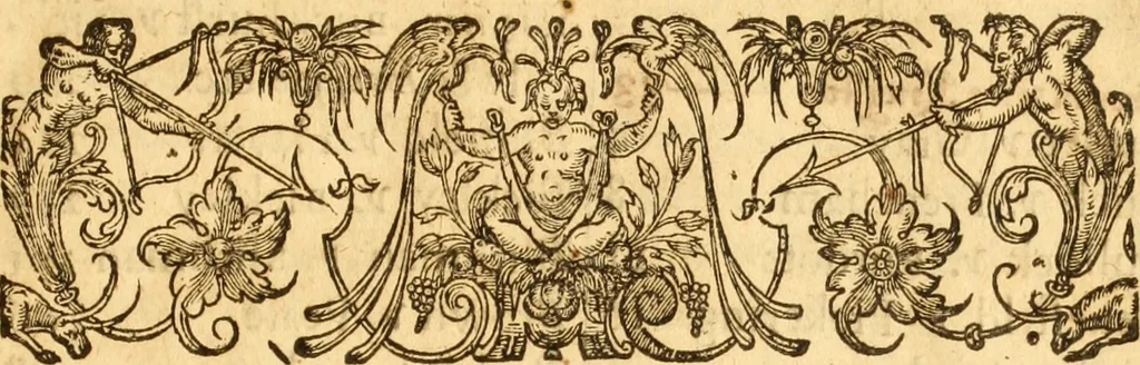 An illustration from Les reports du treserudite Edmund Anderson : chivalier, nadgairs, seigniour chief justice del Common-bank. Des mults principals cases argues & adjuges en le temps del jadis roign Elizabeth cibien en le Common-bank come devant touts les juges de cest roialme [1534-1604], 1664, leaf 10