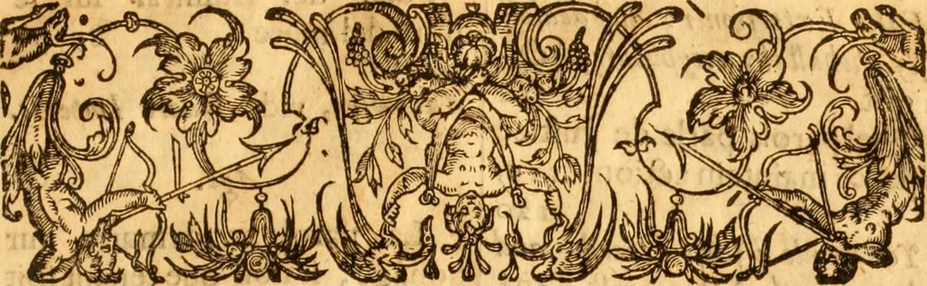 An illustration from Les reports du treserudite Edmund Anderson : chivalier, nadgairs, seigniour chief justice del Common-bank. Des mults principals cases argues & adjuges en le temps del jadis roign Elizabeth cibien en le Common-bank come devant touts les juges de cest roialme [1534-1604], 1664, leaf 372