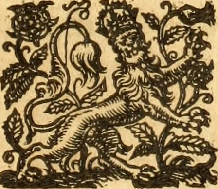 An illustration from Les reports du treserudite Edmund Anderson : chivalier, nadgairs, seigniour chief justice del Common-bank. Des mults principals cases argues & adjuges en le temps del jadis roign Elizabeth cibien en le Common-bank come devant touts les juges de cest roialme [1534-1604], 1664, leaf 8