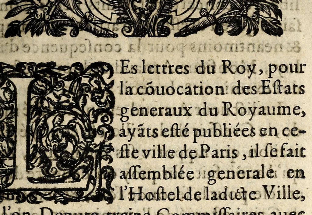 An illustration from Les Resolvtions Et Arrestez De La Chambre Dv Tiers Estat : touchant le premier Article de leur Cahier, presenté au Roy., 1615, leaf 9