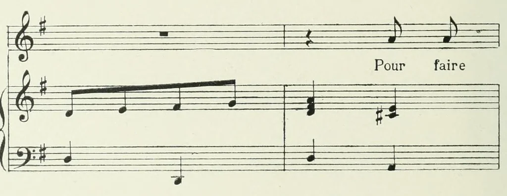 An illustration from Les rondes des enfants sages : à chanter, à mimer et à jouer, 1922, leaf 36