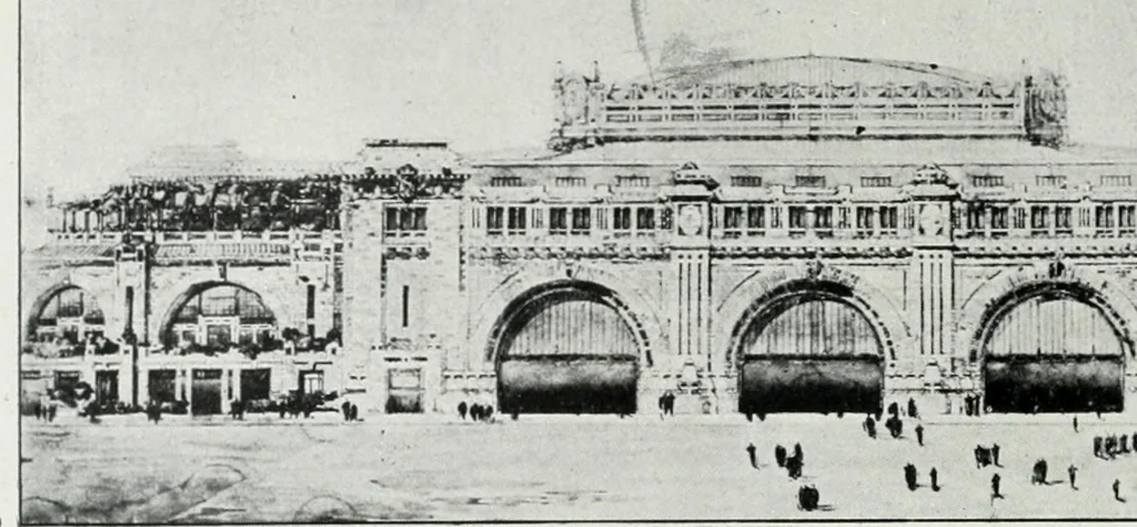 An illustration from Les Salons d'architecture, 1907, leaf 105