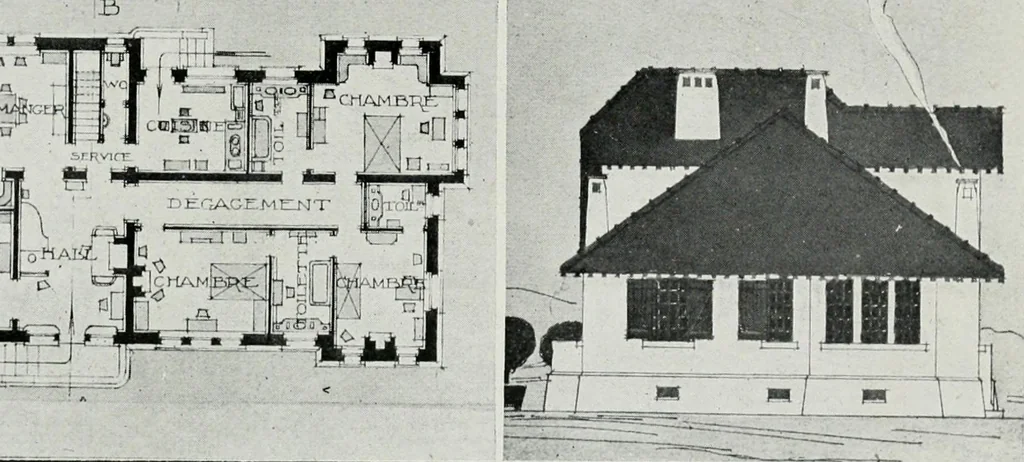 An illustration from Les Salons d'architecture, 1907, leaf 106
