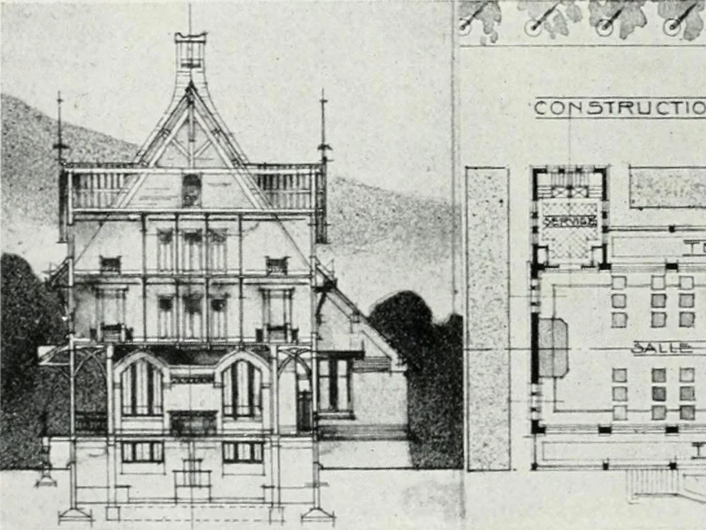 An illustration from Les Salons d'architecture, 1907, leaf 123