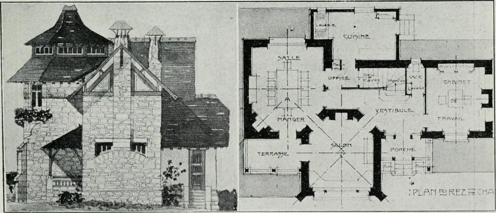 An illustration from Les Salons d'architecture, 1907, leaf 20