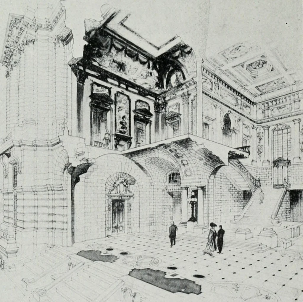 An illustration from Les Salons d'architecture, 1907, leaf 40
