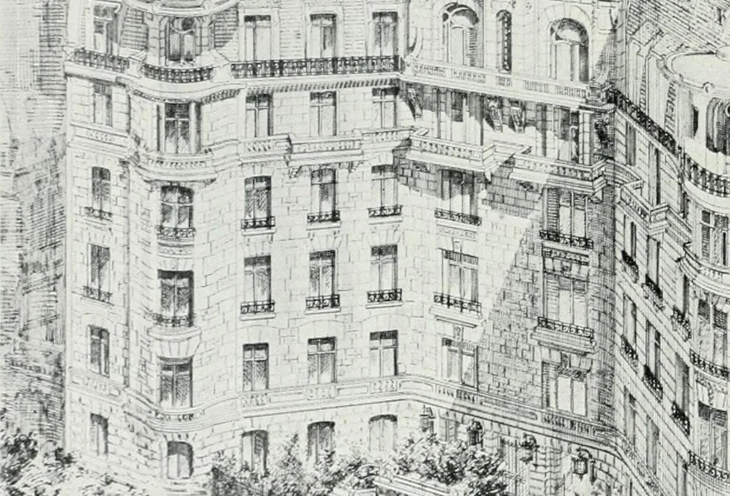 An illustration from Les Salons d'architecture, 1907, leaf 53