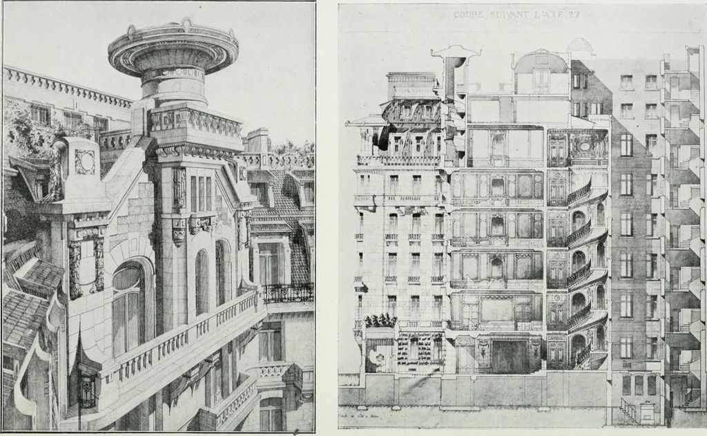 An illustration from Les Salons d'architecture, 1907, leaf 57