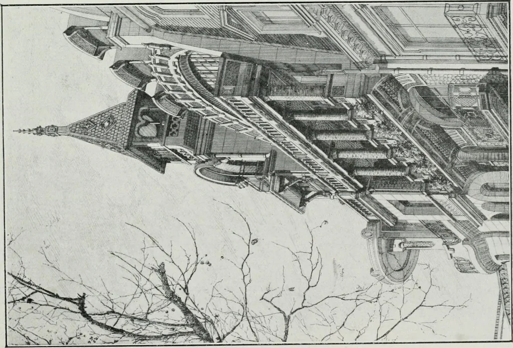 An illustration from Les Salons d'architecture, 1907, leaf 58