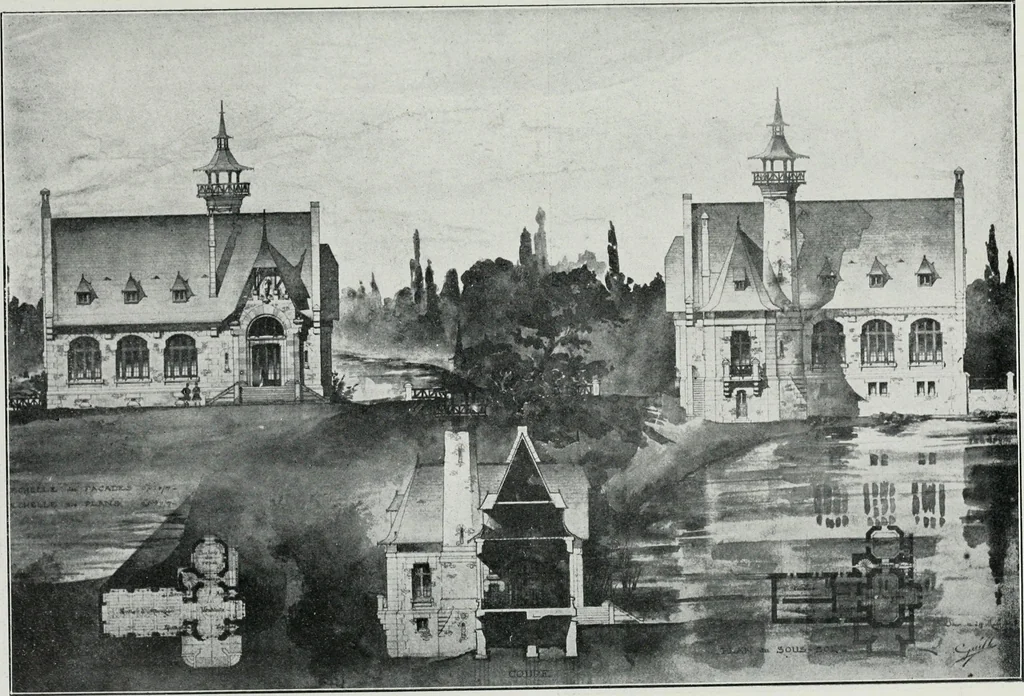 An illustration from Les Salons d'architecture, 1907, leaf 68
