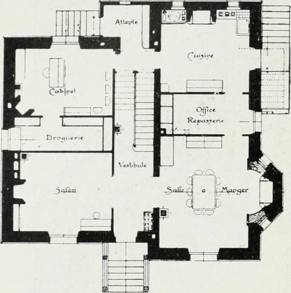 An illustration from Les Salons d'architecture, 1907, leaf 71