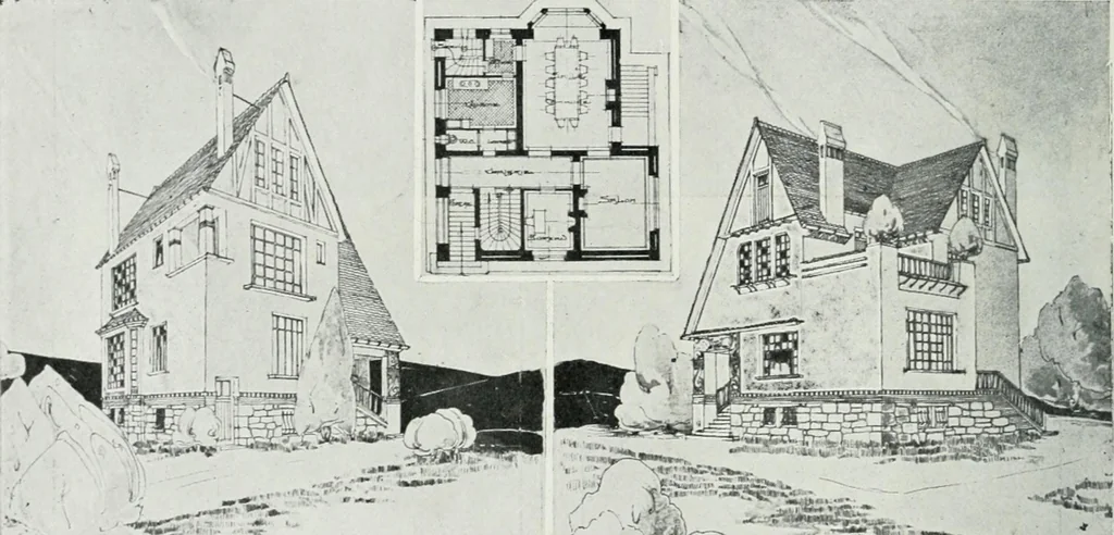An illustration from Les Salons d'architecture, 1907, leaf 73